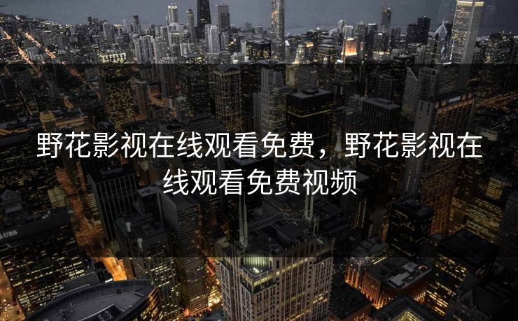 野花影视在线观看免费，野花影视在线观看免费视频