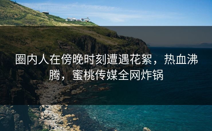 圈内人在傍晚时刻遭遇花絮，热血沸腾，蜜桃传媒全网炸锅