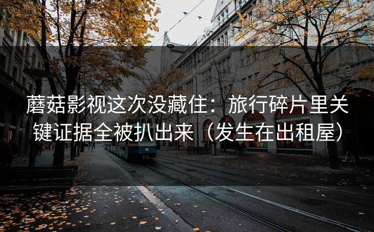 蘑菇影视这次没藏住:旅行碎片里关键证据全被扒出来(发生在出租屋) 蘑菇影视这次没藏住:旅行碎片里关键证据全被扒出来(发生在出租屋)